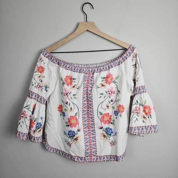 Jealous Tomato Printed Embroidered Multicolor Blouse Medium - Picture 4 of 4